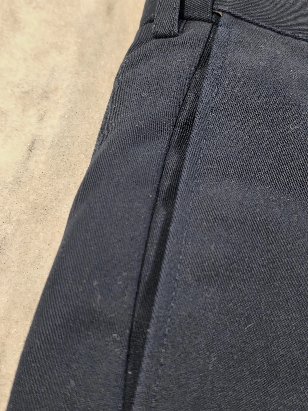 44x29 Men's Land's End Casual Pants Khaki Chino Dark Blue 100% Cotton